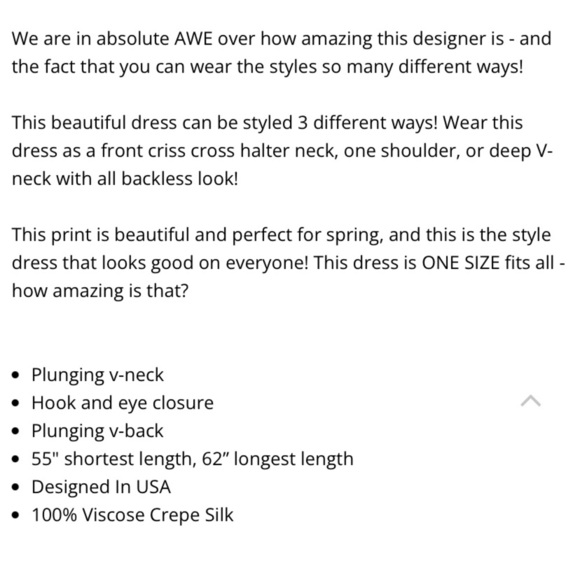 SHAHIDA PARIDES HEART 2 HEART 3 WAY STYLE LONG DRESS OSFM NEW - Picture 3 of 5